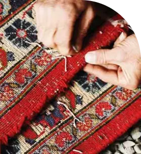 ترمیم فرش در باغ فیض